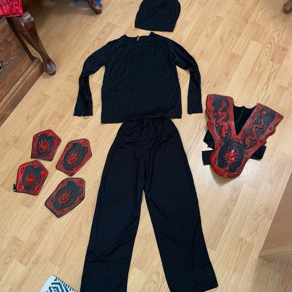 Costume Halloween ninja boys size 10-12 new condition 8 piece set Fun World - Picture 3 of 10